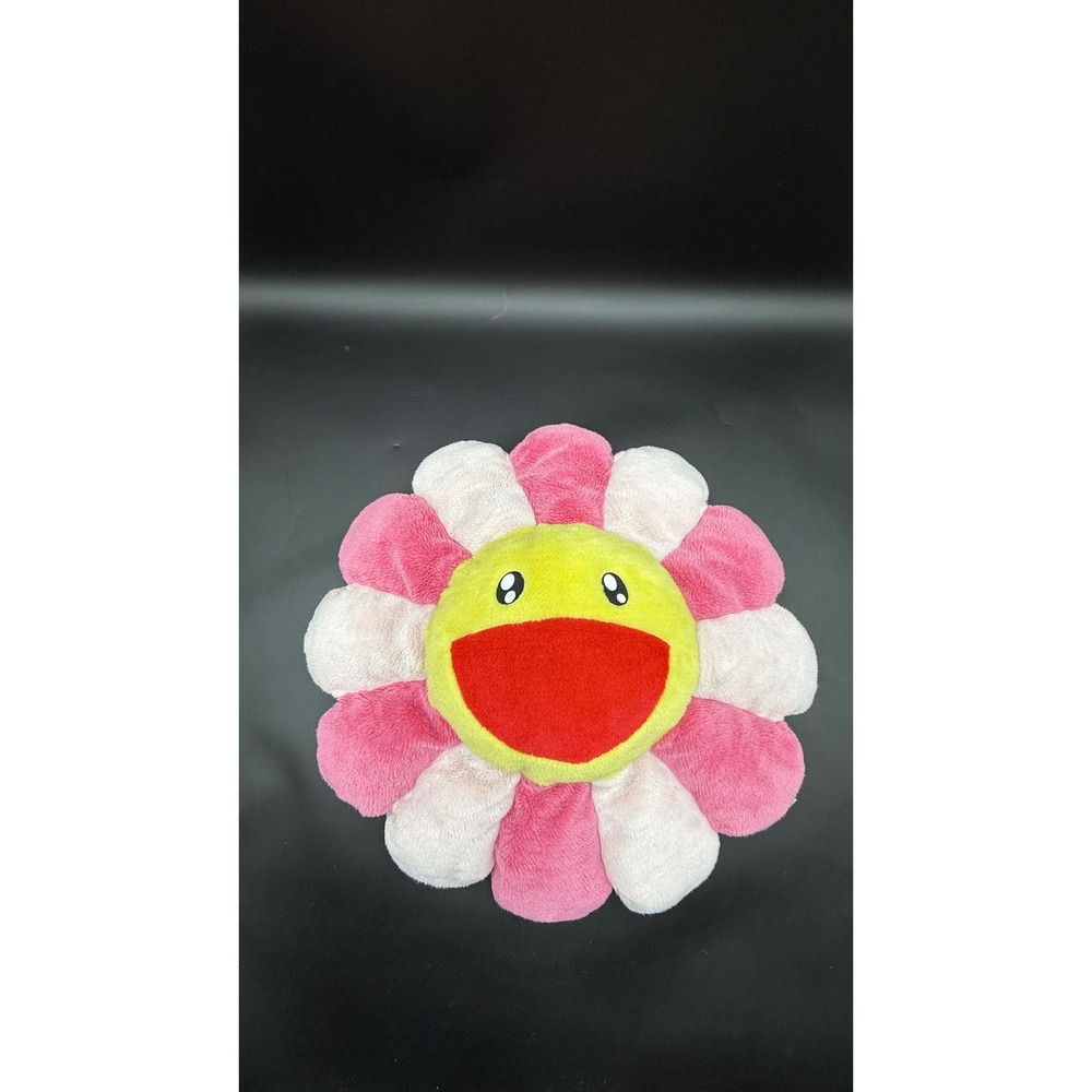 Takashi Murakami Kaikai Kiki Flower Plush Cushion Pink White 60cm 23in